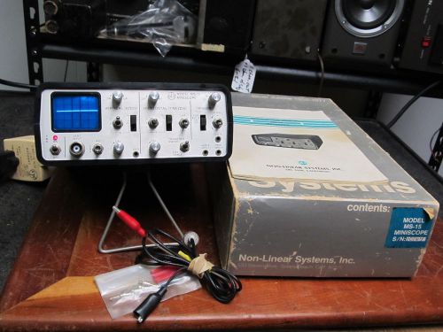 NLS Non-Linear Systems MS-15 Miniscope in Original Box, Leads, Manual, Charger