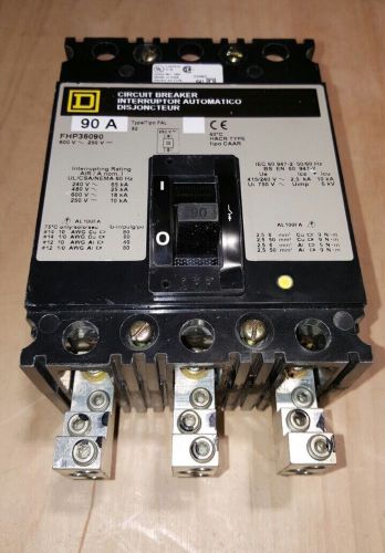 Square D FHP36090 90 Amp 3 Pole 600 V Circuit Breaker ***Fully Tested***