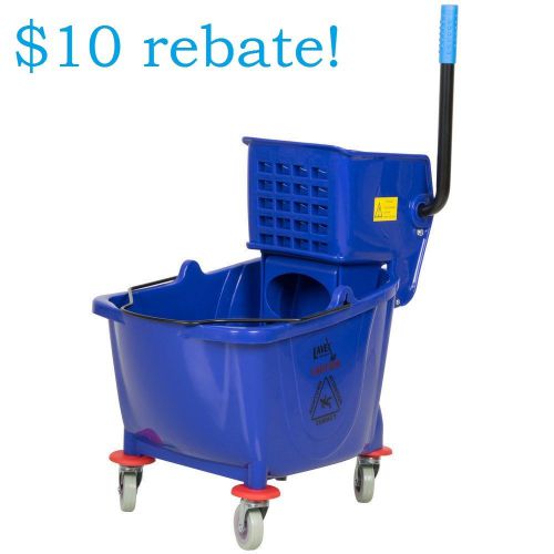 Industrial lavex janitorial blue 36 quart mop bucket &amp; wringer combo with bonus for sale