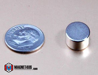 8pcs Super Strong Neodymium Rare earth Magnet Disc 7/16&#034; dia. x 1/4&#034; thick