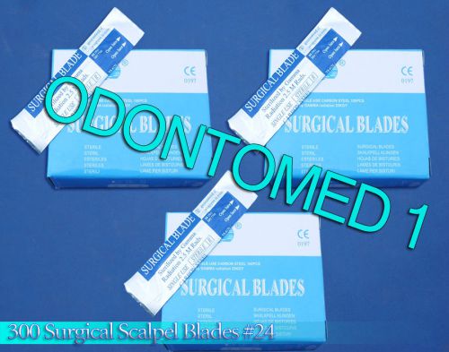 3 Boxes Of 100 Scalpel Blades #24 Surgical Dental ENT Instruments