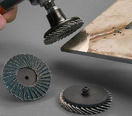 Katzco 10 pieces 2&#034; in 60 grit flap discs -quick change grinding wheels - for for sale