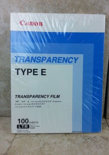 Canon Transparency Type E Film 100 Sheets 8 1/2&#034; x 11&#034; Overhead Projector Paper