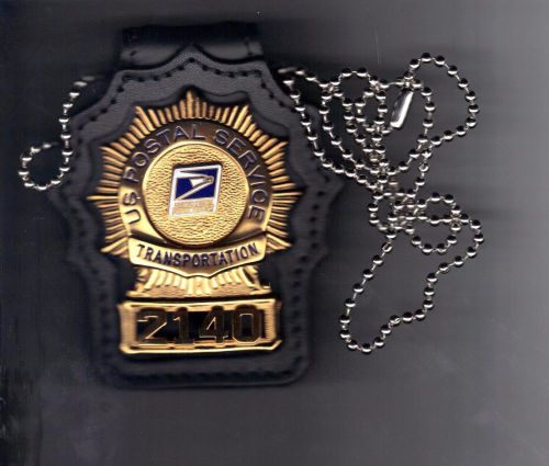 Neck Hanger with beaded chain to hold U.S. Postal Service Transportation Badge