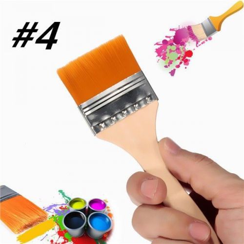 New #4 Nylon Painting Brush Artists Acrylic Oil Paint Varnish Tool Art Supply