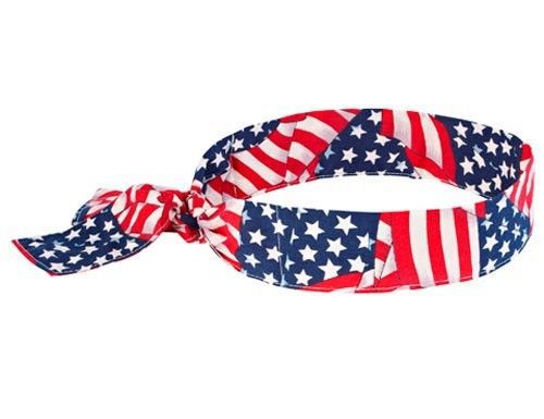 New - Chill Its - Patriotic Stars and Stripes Cooling Bandanna for Heat Stress