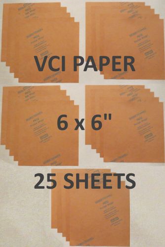 Daubert Protective VCI PAPER 6&#034; x 6&#034; - Straight Razors, Knives etc. - 25 SHEETS