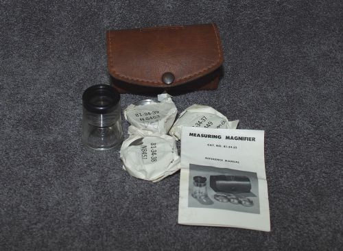 Bausch &amp; Lomb Measuring Magnifier 7x Loupe with 4 adapters sae metric protractor