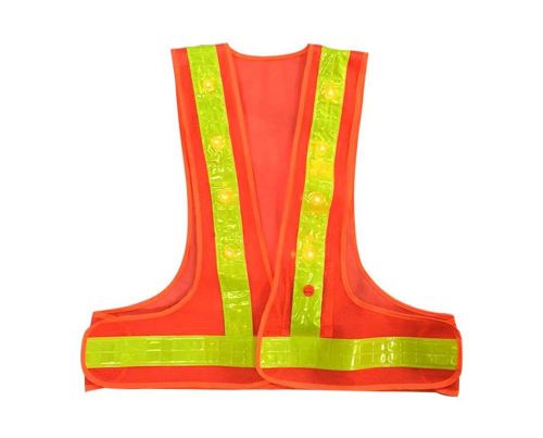 Aidrpro led light safety vest green 716-10-or for sale