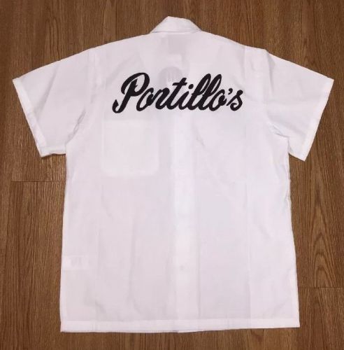 NWT Portillo&#039;s Chef Works Cook Shirt XS Button Front Uniform Top HTF
