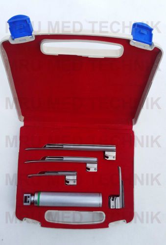 Diagnostic Instruments Miller Laryngoscope Set ENT Anesthesia 4 Blades
