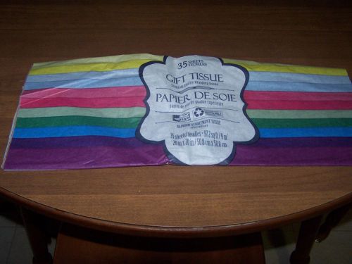 2 Brand new package of 35 pc. multi color tissue paper