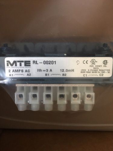 MTE RL-00201 3 Phase Line Reactor 2 amp 600v Free Shipping