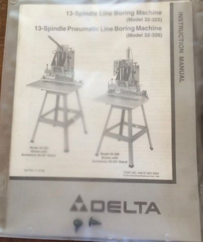 NOS Delta 13-Spindle Line Boring Machine &amp; Pneumatic 32-326 32-325 Lit Pack