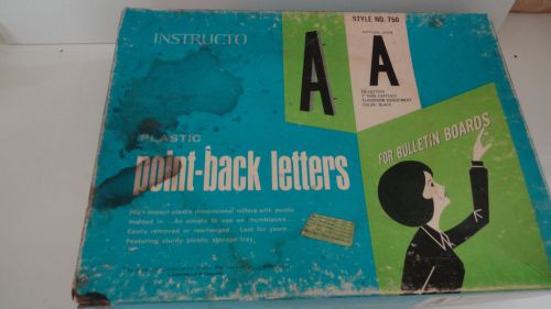 Instructo Point Black Letters Set #750 Bulletin Board Letters Uppercase Capital