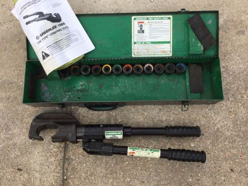 Greenlee 1985 hydraulic crimper hypress with 12 sets of dies for sale