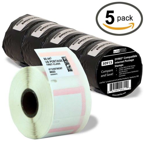 Litetite 30915-jumbo (5-pack) dymo labelwriter (lw) endicia compatible intern... for sale