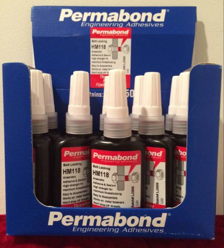 Permabond HM118 Anaerobic Threadlocker Adhesive Red - CASE of 10 - 50 ml Bottles