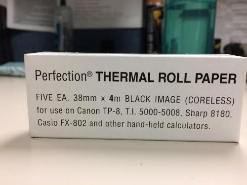 Perfection Thermal Roll Paper 38mm x 4m Black Image - 5 rolls per box