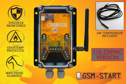 2ch IP67 GSM-relay 110-230v, remote control gate, heat, light etc w/ mobile app