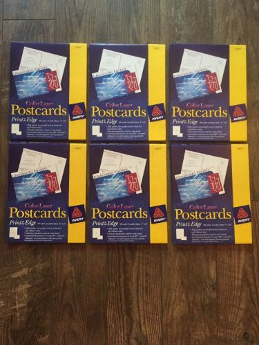 6 Packs NEW Avery Postcards 5889 Color Laser 4&#034;x6&#034; - 6 Packs Of 80 Cards