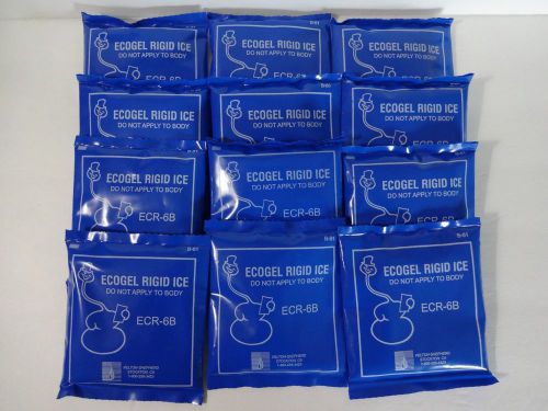 ECOGEL RIGID ICE Pelton-Shepherd ECR-6B 4 oz. Gel Refrigerant Cold Packs (x12)