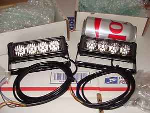 Two new ecco interior/exterior led warning light 3610a amber snow plow tow truck for sale