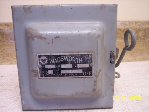 VINTAGE WADSWORTH FUSE BOX (DUAL FUSE 30 AMP)