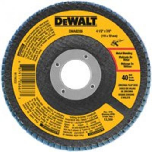 Dsk Flap 4-1/2In 40Grt 7/8In Dewalt Angle Grinder Flap Discs DWA8206