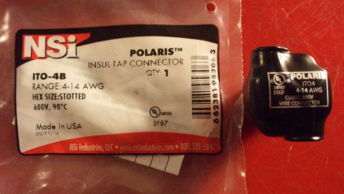 Polaris ito-4b insulated tap connector, opposite side, slotted, 4-14awg, /ht1/rl for sale