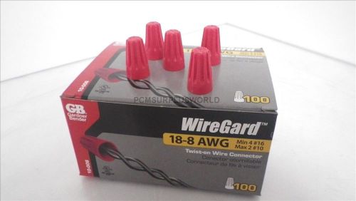 10-006 18-8 AWG Garner Bender WireGard Twist-on Wire Connector 100pcs New in Box