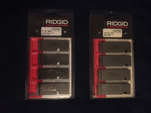 Ridgid die head 47750 1&#034;&#034;to 2&#034;&#034; npt and  47745 1/2 to 3/4 ntp for sale