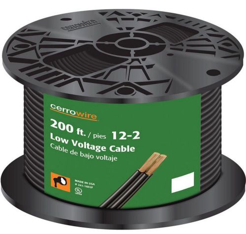 200ft 12-2 Black Stranded Underground Outdoor Landscape Lighting Electrical Wire