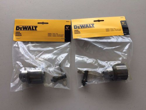 Lot of 2 DeWalt DW5353 1/2&#034; Chuck and Key New In Packages
