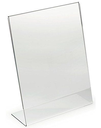 Dazzling Displays Acrylic 8.5 x 11 Slanted Sign Holders, 6 Pack  881314695607