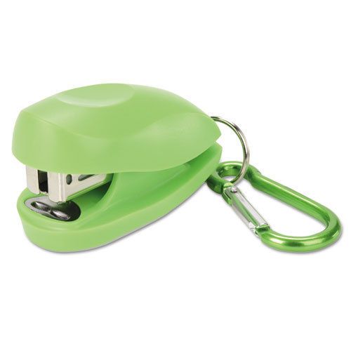 Tot mini stapler carabiner plus pack, 12-sheet capacity, green/blue, 2/pack for sale