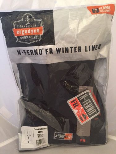 Hard hat winter liner 3 layer covers head /shoulders ergodyne n ferno 6892 black for sale
