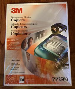 3M #PP2500 Transparency Film For Copiers 100 sheets **NEW**