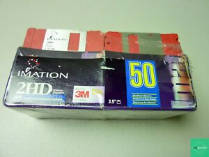 LOT of 50 (2 X 25) IMATION 2HD IBM Formatted 3 1/4&#034; FLOPPY DISKS DISKETTES