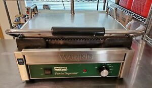 Panini Supremo Grill Grooved Ribbed Electric Sandwich Cooker Waring WPG250 120V