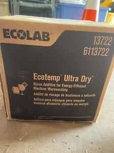 ECOLAB Ecotemp Ultra Dry Rinse Additive 13722 New Cas 4 - 1 Gallon 6113722