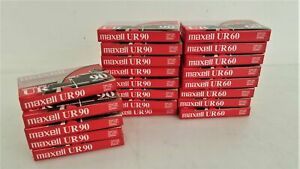 SEALED Maxell UR60 &amp; UR90 Normal Bias Cassette Tapes Lot of 21