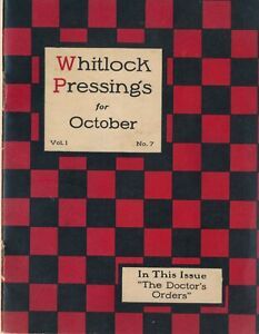 October, 1924 16 page Whitlock Printers Employee Cheer Booklet