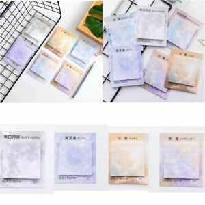 Planet Universe Label Bookmark Memo Pad Sticky Notes Earth Moon Style Galaxy