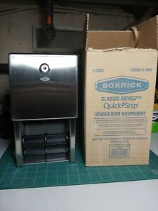 Bobrick Dispenser, 2 Roll Tissue, Stainless 2888 B-2888  - 1 Each