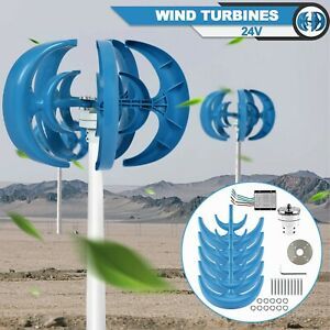 400W DC 24V 5-Blades Lantern Wind Turbine Generator Vertical Axis Wind Power