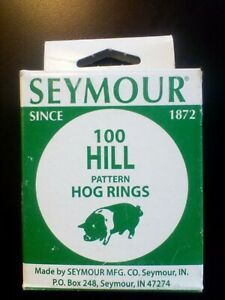 Hill Pattern Hog Rings, No H3,  Seymour Mfg Co, 100 Pcs pero box NEW