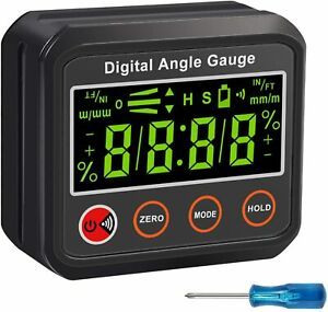 AUTOUTLET Digital angle meter 4 measurement units with buzzer sound function An