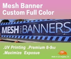 2&#039;X6&#039; Custom Mesh Banner Full Color High Quality Hem + Grommet Party