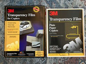 3M PP2500 Transparency Film for Plain Paper Copiers Partial Box 47 Sheets 8 1/2